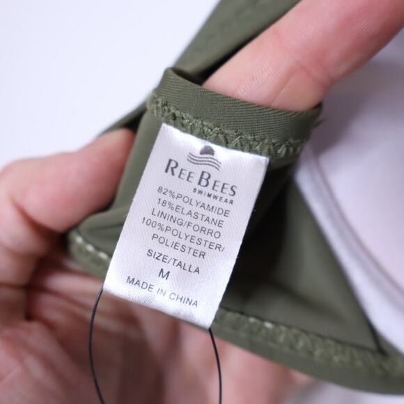REE BEES NEW Somebody To Love Me Two Piece Bikini Olive Swimwear Women's M - Picture 11 of 11